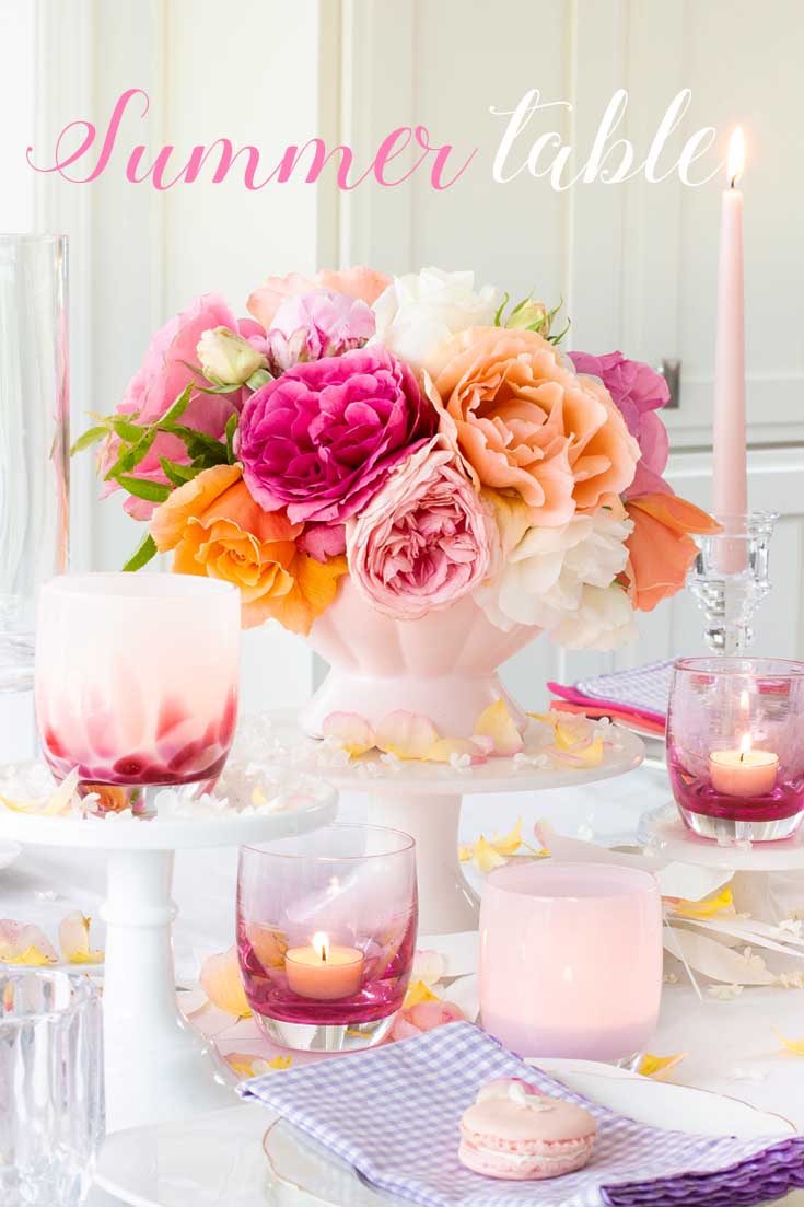 A Summer floral table setting