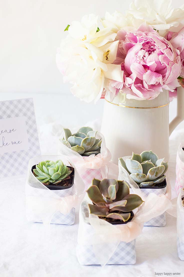 This cute DIY Succulent Wedding Favors project is so adorable and easy peasy. They make great wedding or a hostess gift this is the perfect paper project for you. #wedding #weddingfavors #crafts #papercrafts #scrapbooking #weddingreceptions #succulents 