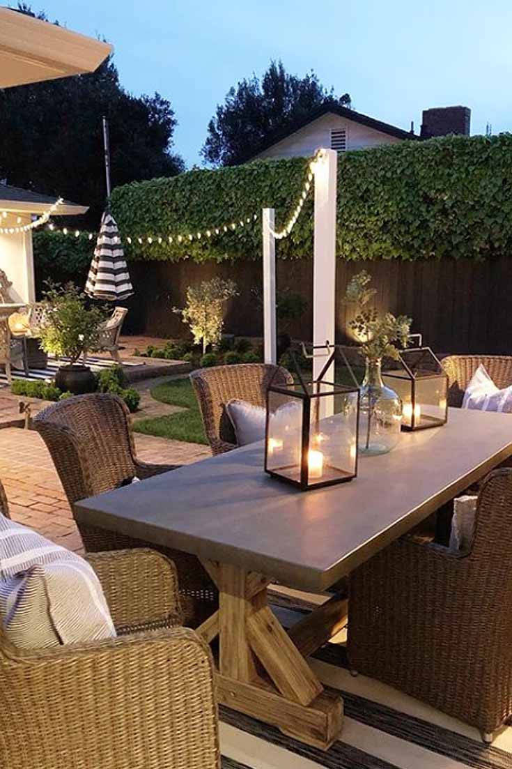 Choose to stain your light poles or keep then natural. #outdoorprojects #patiodiy #outdoorlights