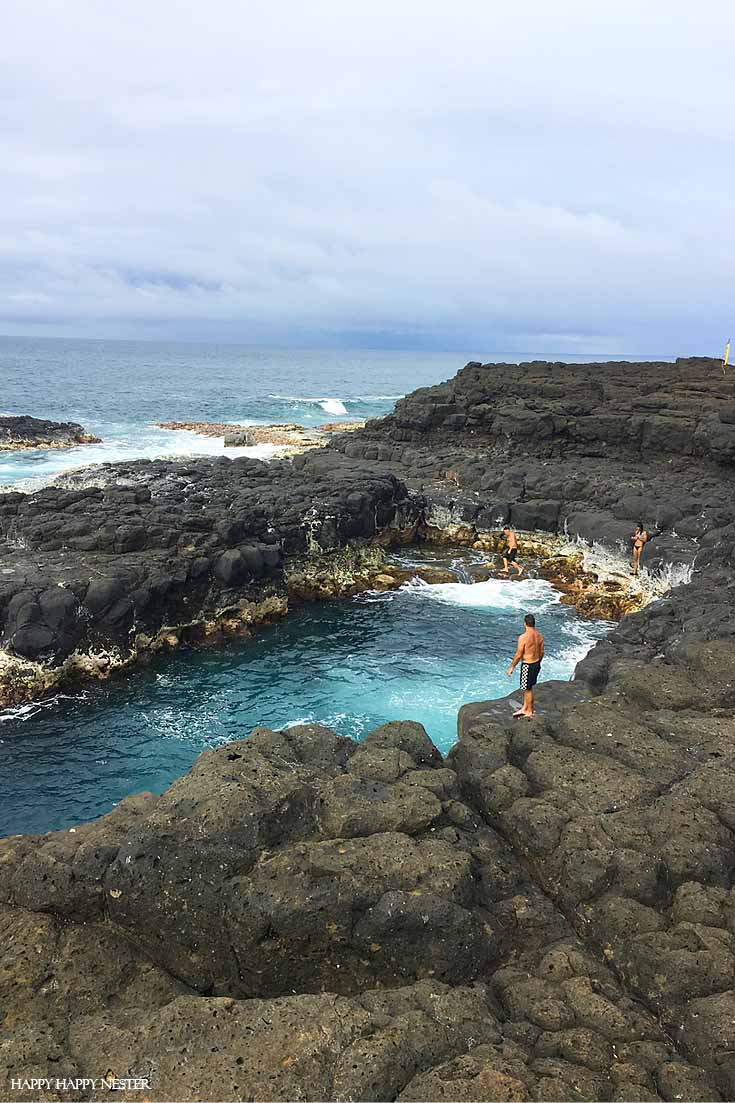 Queen's Bath in Kauai Hawaii is a bit dangerous, so make sure to be safe when swimming. 