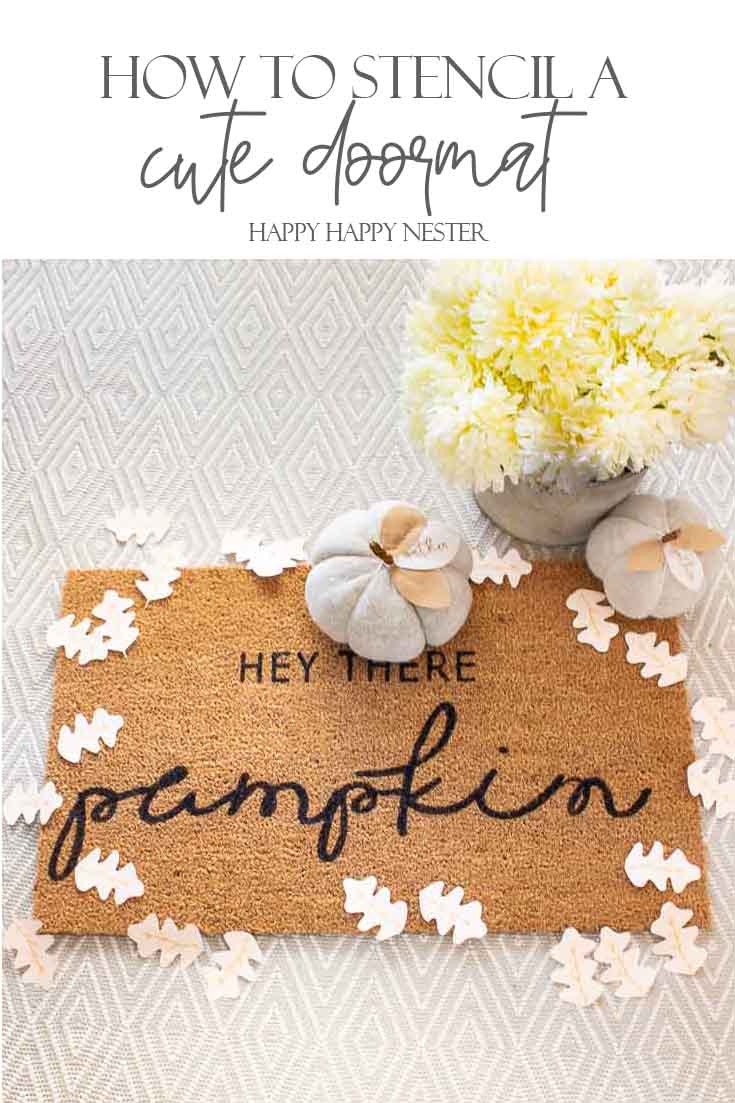 DIY Fall Stenciled Doormat - Lolly Jane