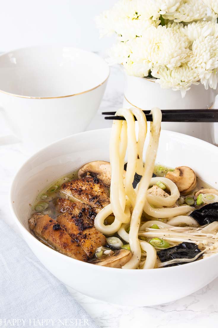 Homemade Chicken Noodle Soup: Japanese Udon - Happy Happy Nester