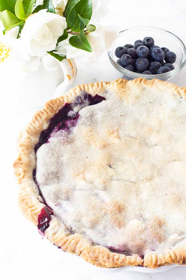 I've been making the Best Blueberry Pie Recipe for many years. And this blueberry pie filling has a smoothness that is an excellent combination with blueberries. It has a special ingredient that creates this wonderful smooth filling. You'll love this pie filling recipe since it is so easy to make! #thebestblueberrypie #blueberrypie #pierecipes