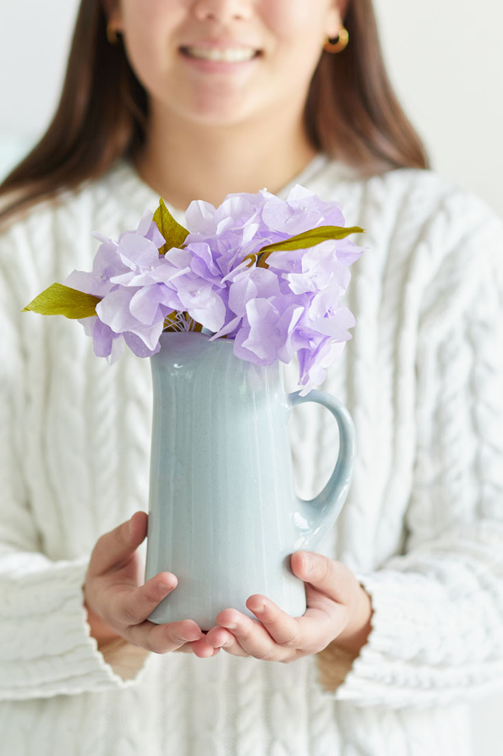 DIY paper hydrangeas tutorial