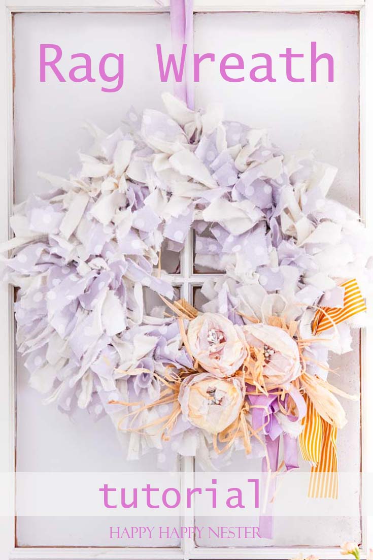 Fabric rag wreath diy