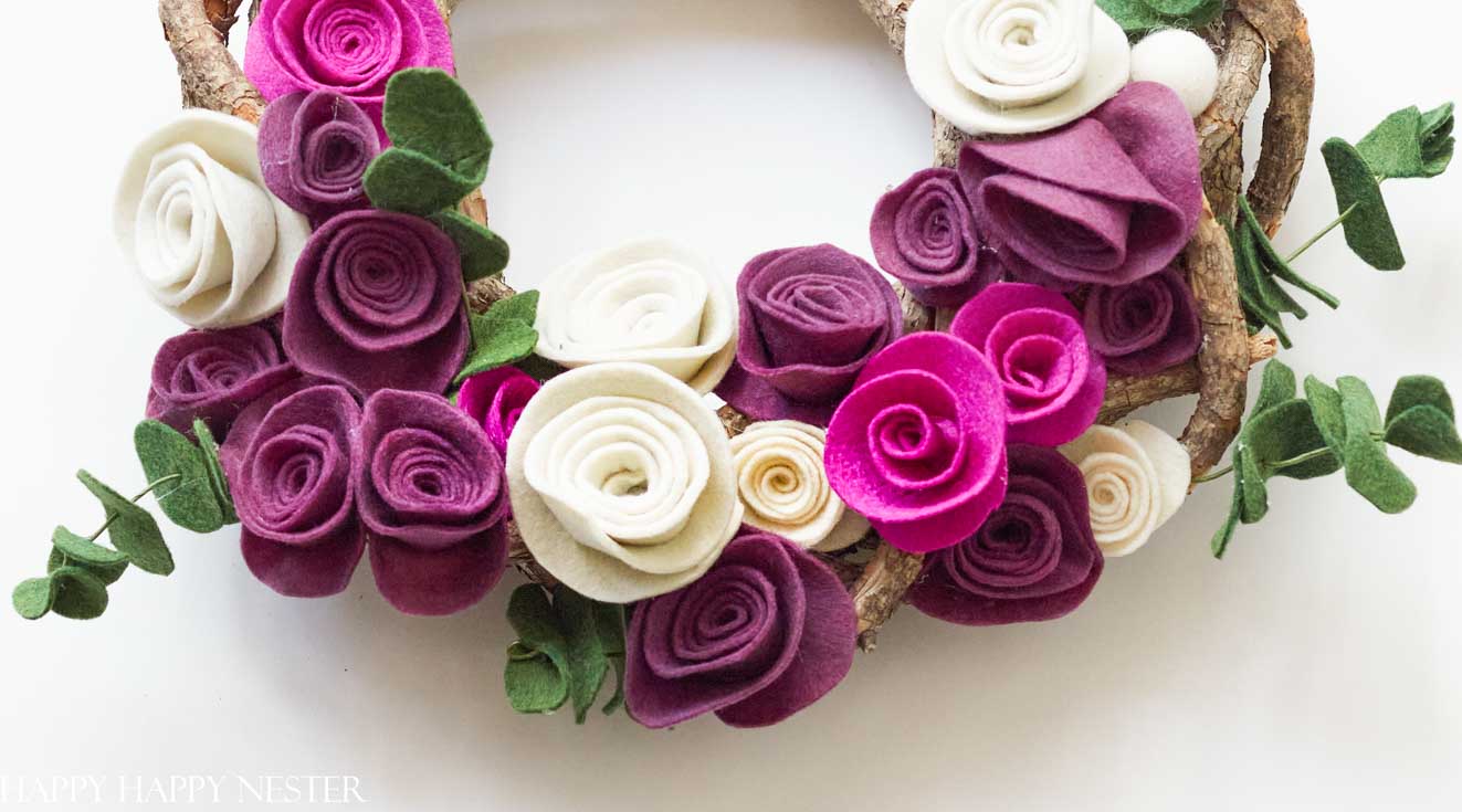 How To Make Felt Flower Wreath Online