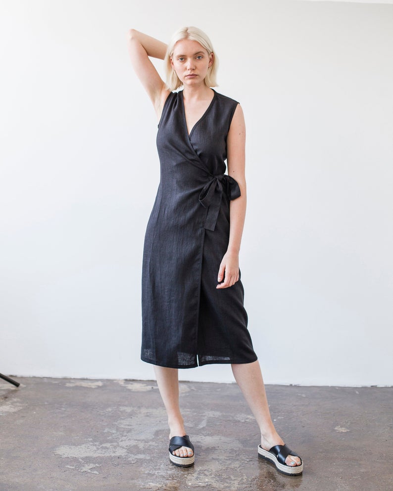 Black Linen Dress