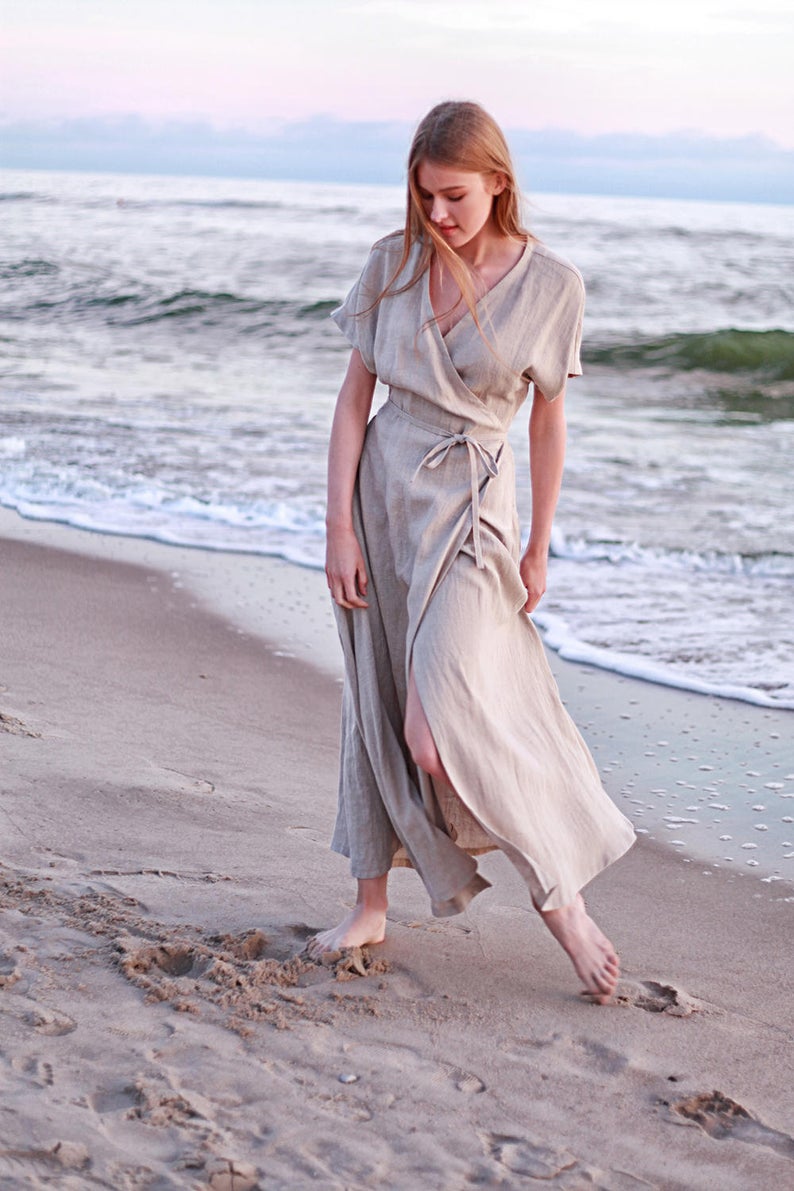 Linen Dresses - sustainable linen dresses Australian linen Italian linen  dresses