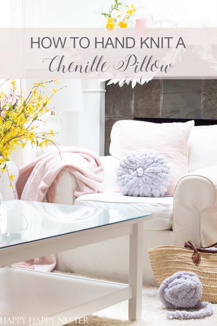 How To Hand Knit A Pillow Happy Happy Nester