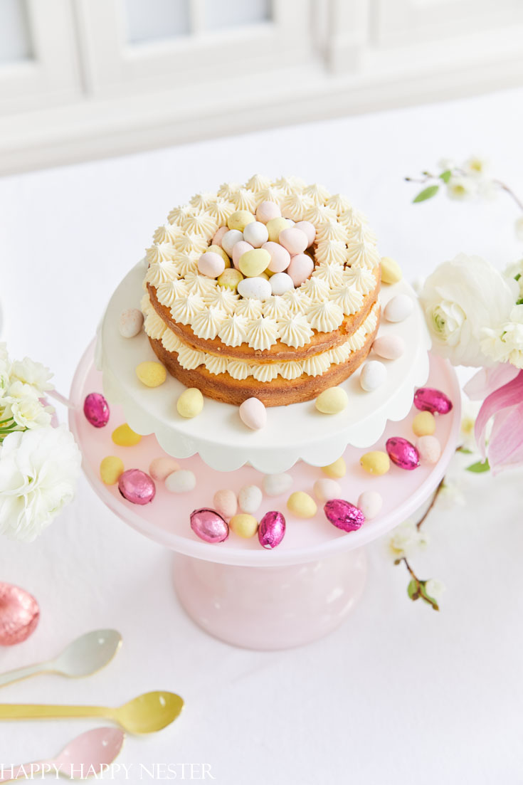 Spring cake with Easter candy