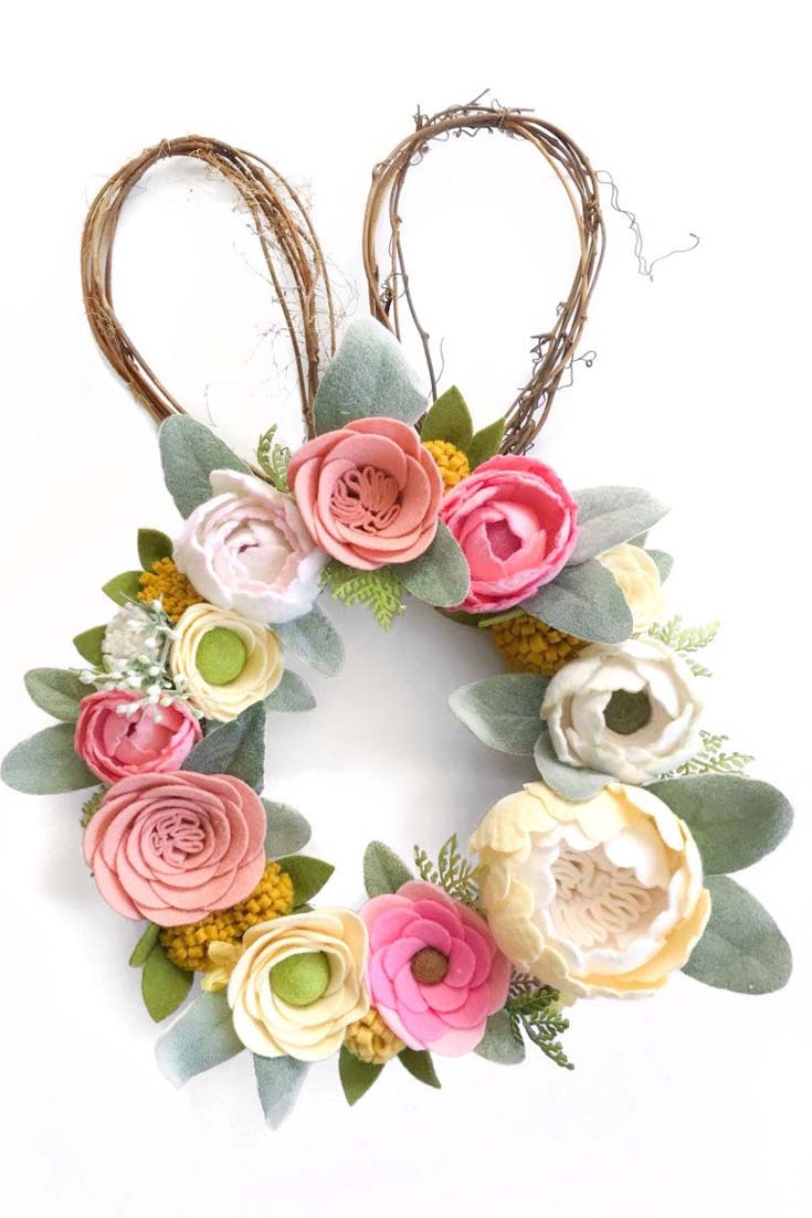 Felt Flower Wreath / Chicken Wire Wreath / Rustic Wedding / Rustic