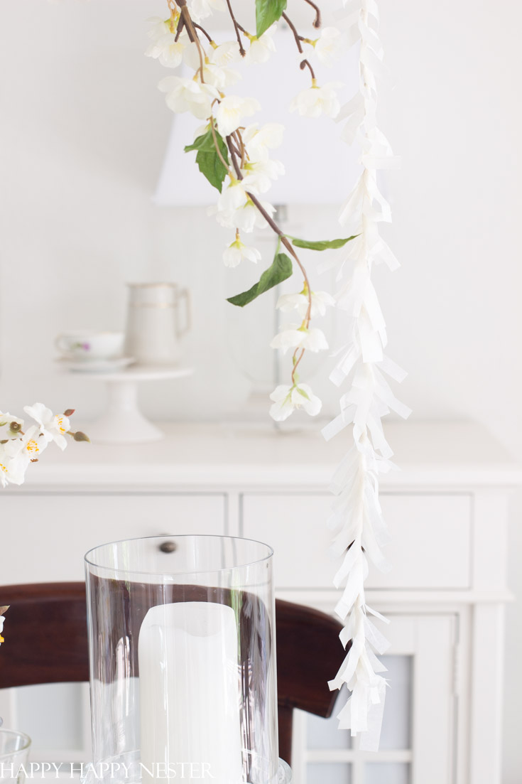 delicate floral paper garland
