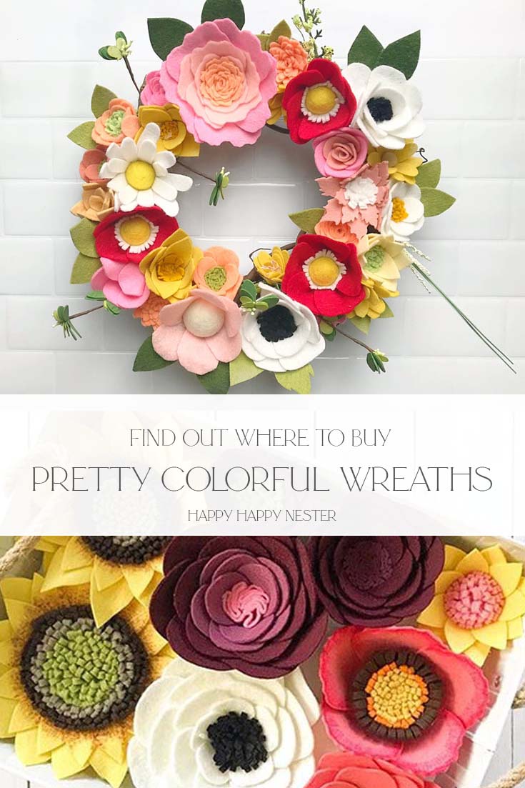 pretty colorful wreaths