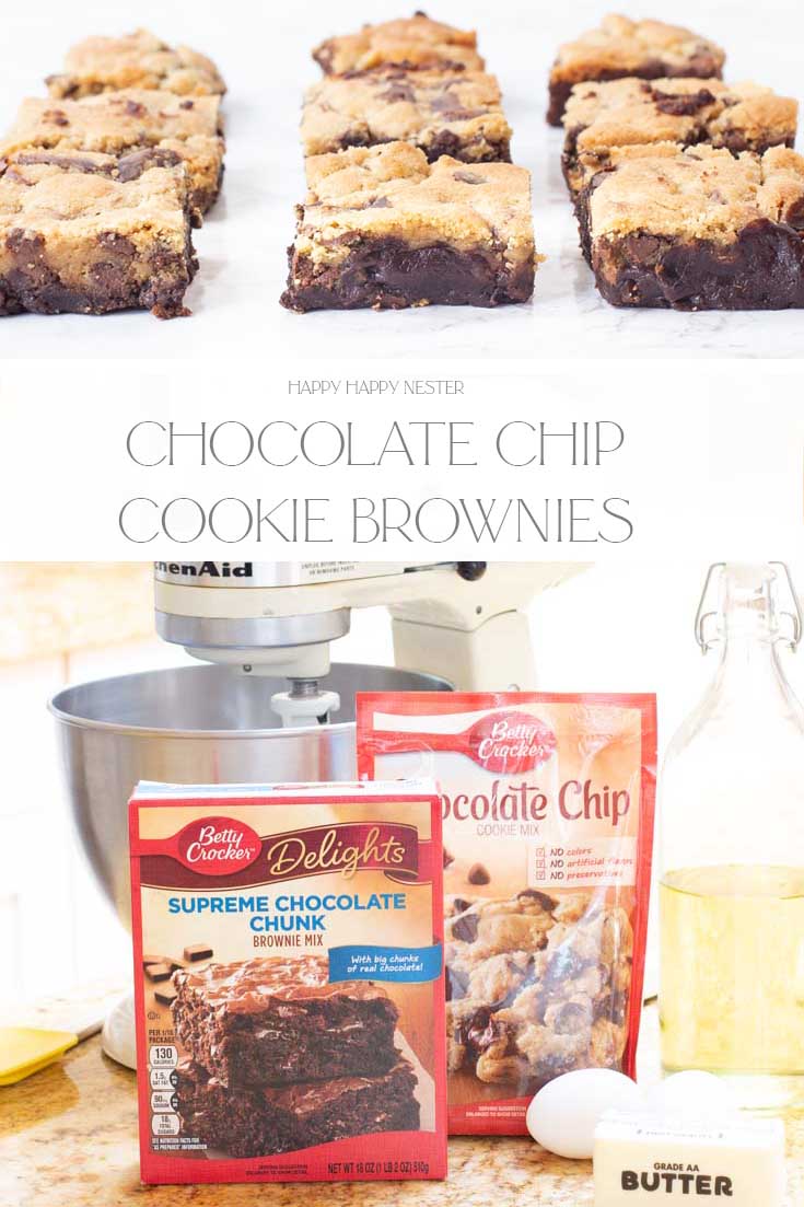 How to make Chocolate Chip Cookie Brownies with Betty Crocker mixes