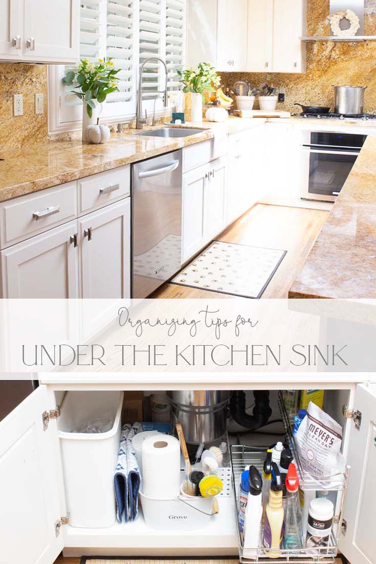 Organizing Under The Kitchen Sink - One Happy Housewife