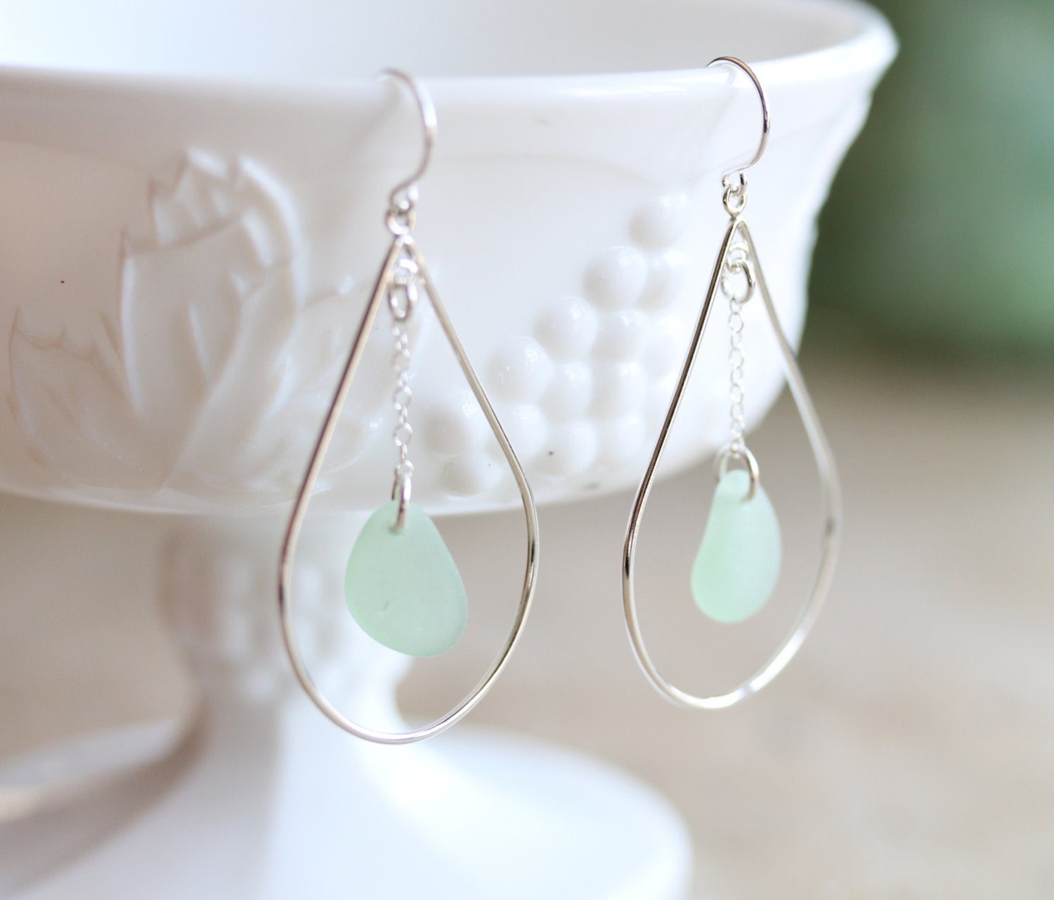beautiful glass earrings