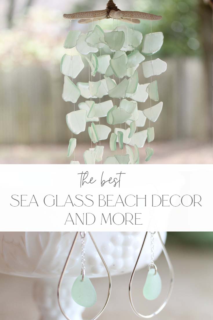 Sea glass beach decor pin