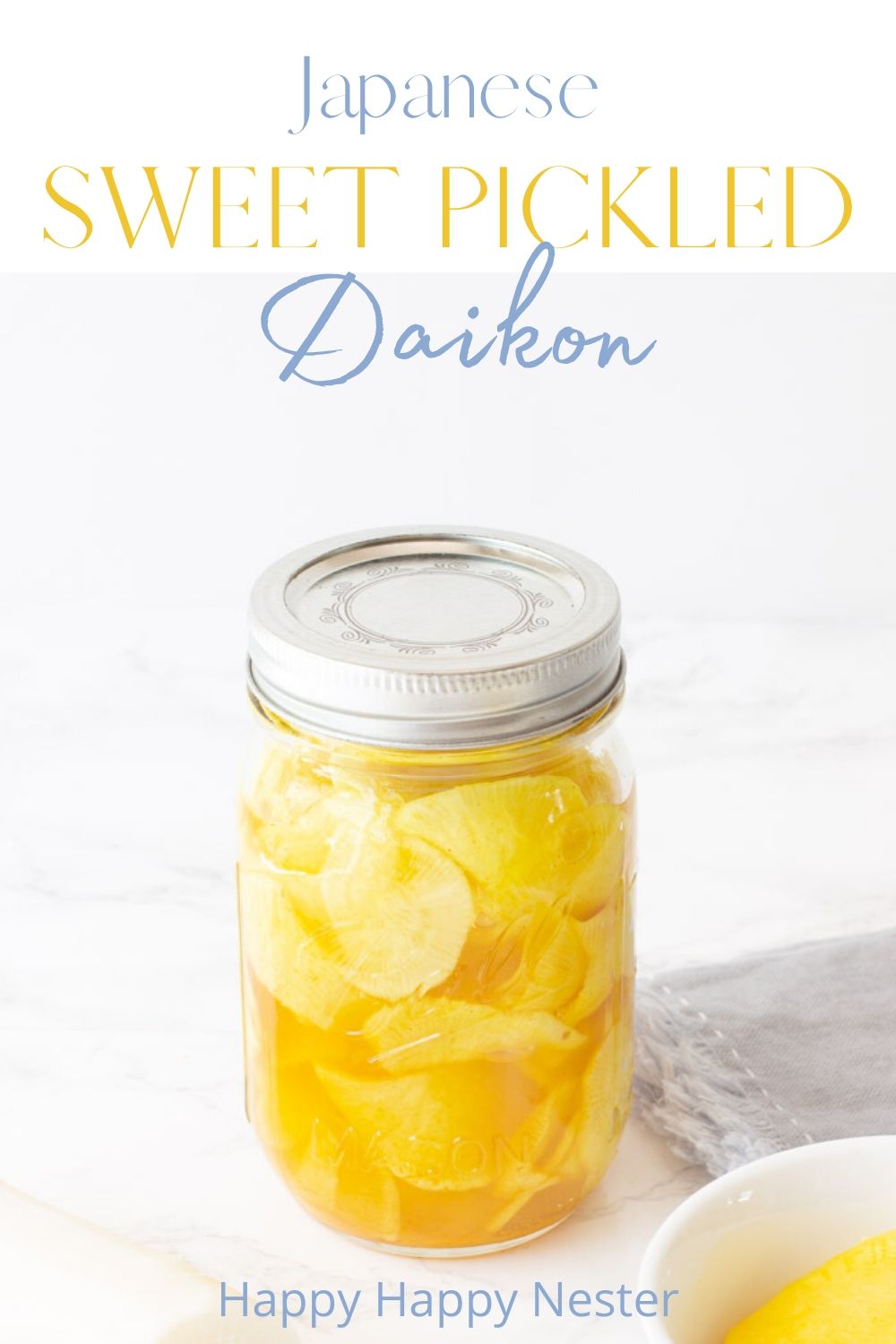 sweet pickled daikon recipe pin