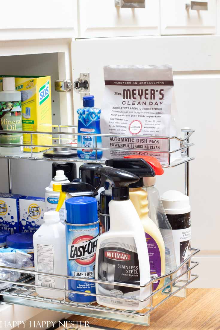 Organizing Under The Kitchen Sink - One Happy Housewife