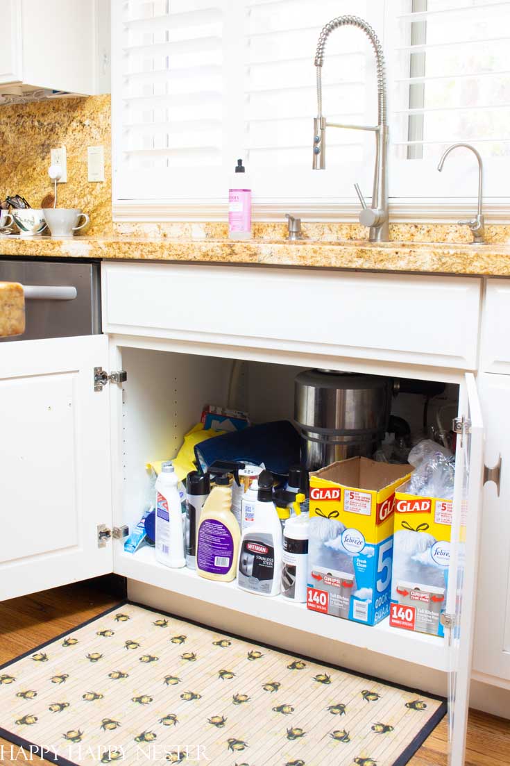 How To Organize Under The Kitchen Sink Cabinet 