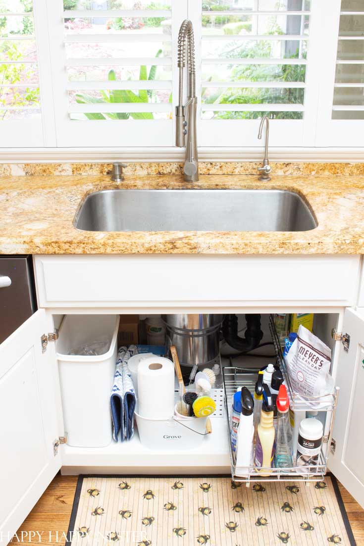 How To Organize Under The Kitchen Sink- A Cultivated Nest