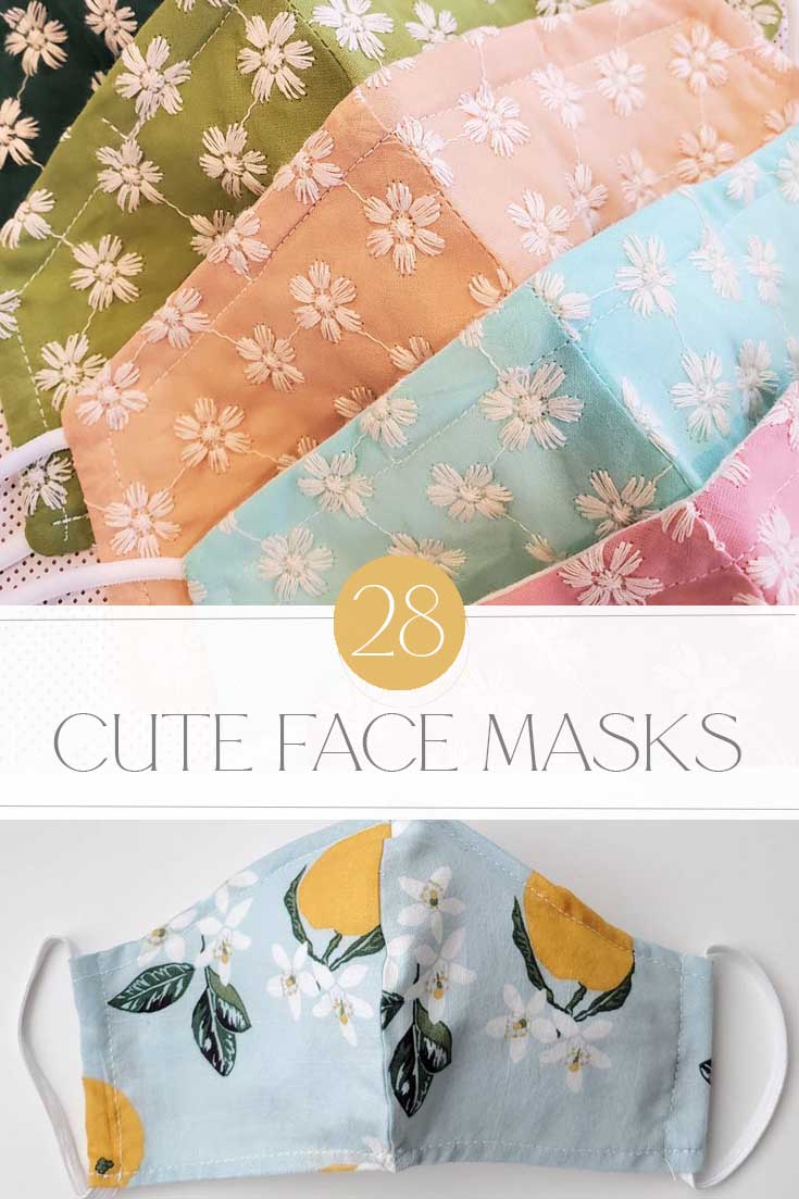 cute cloth face masks pin