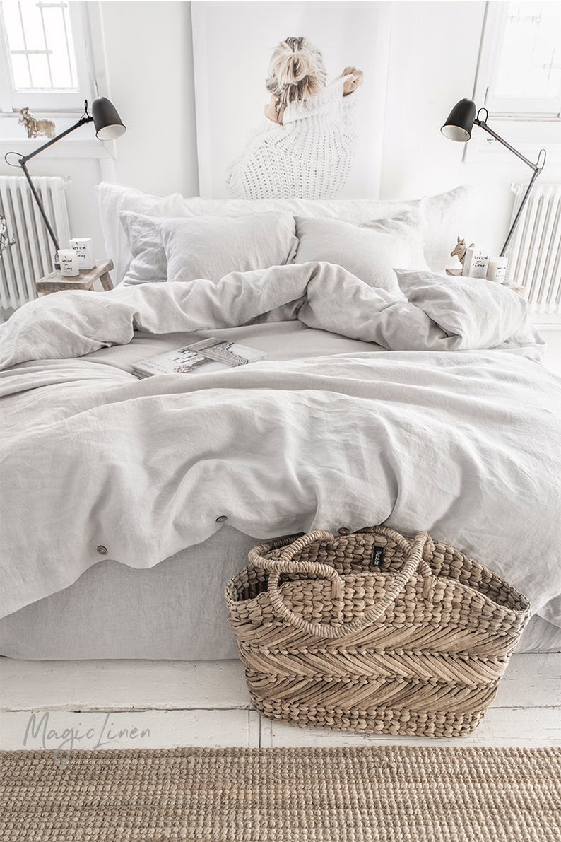 beautiful linen bedding