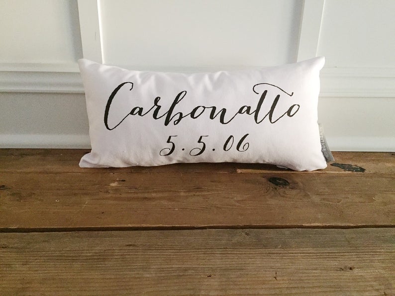 personalized date pillows