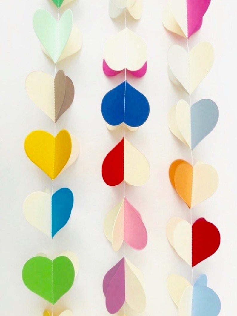 These are perfect pretty paper garlands for a wedding or special occasions.