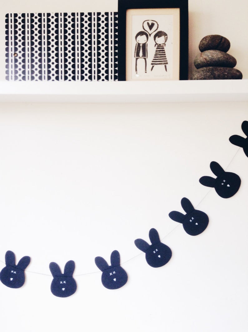 a children's bunny garland