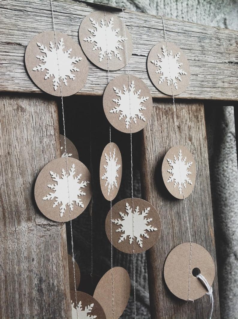 snowflake paper garland.