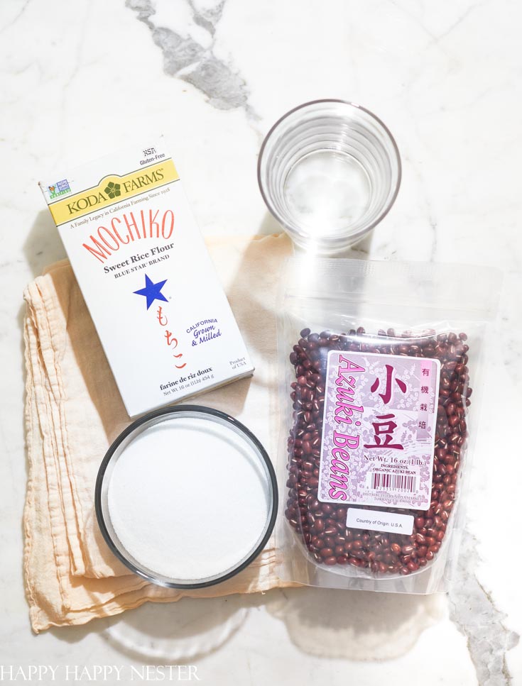 mochi recipe with azuki beans.