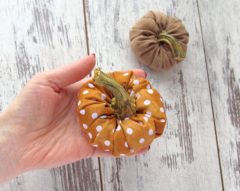 cutest fabric pumpkin collection