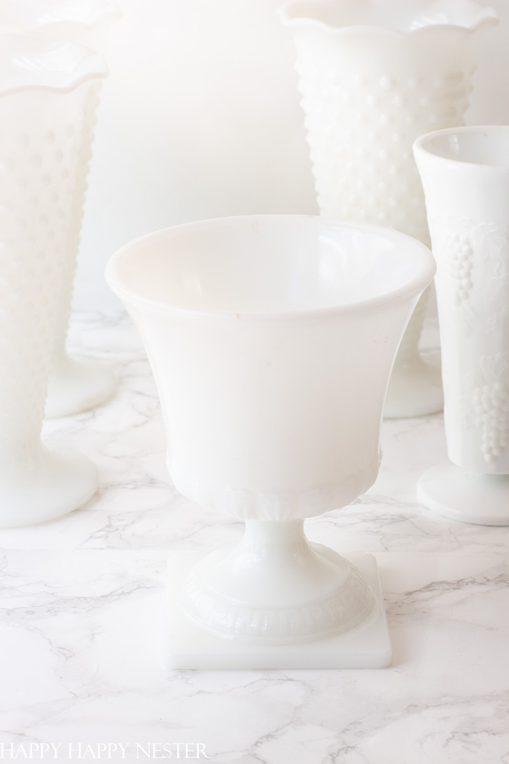 Milk Glass Vases -Small