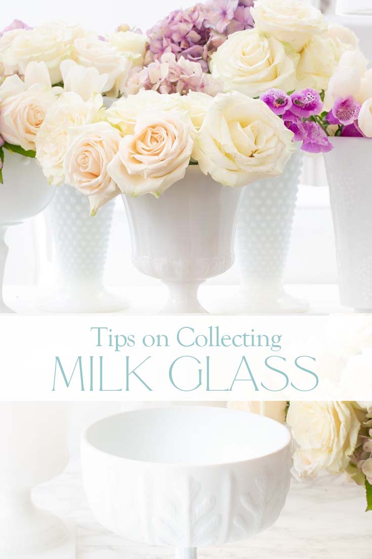 collecting milk glass vases pin