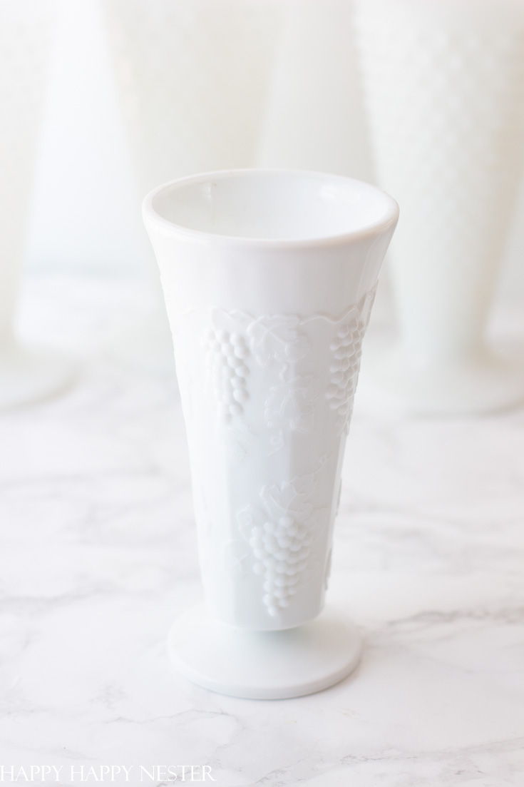 collecting milk glass vases