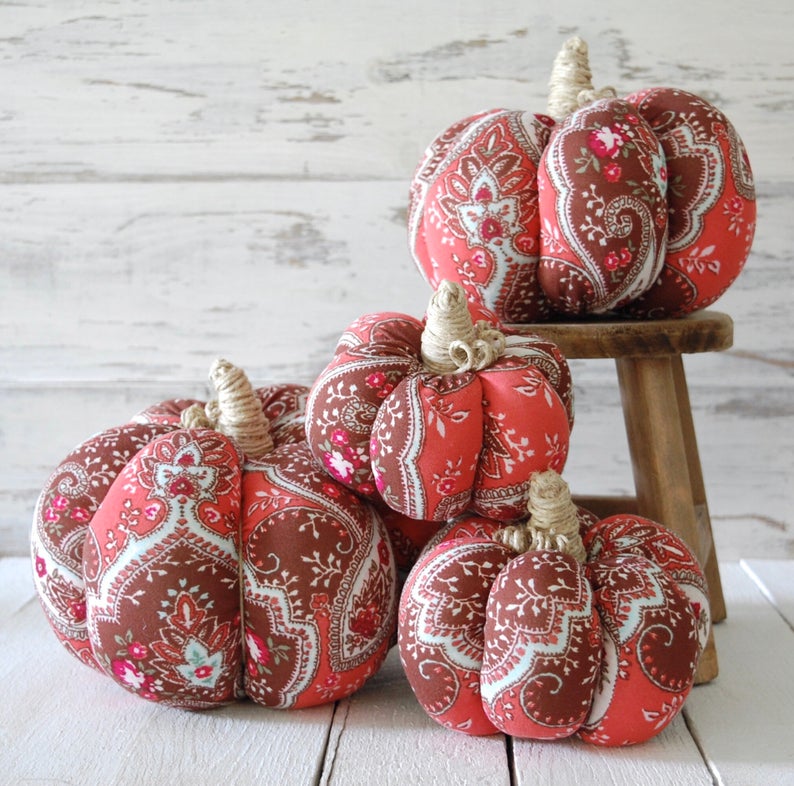 21 Cutest Fabric Pumpkins Roundup - Happy Happy Nester