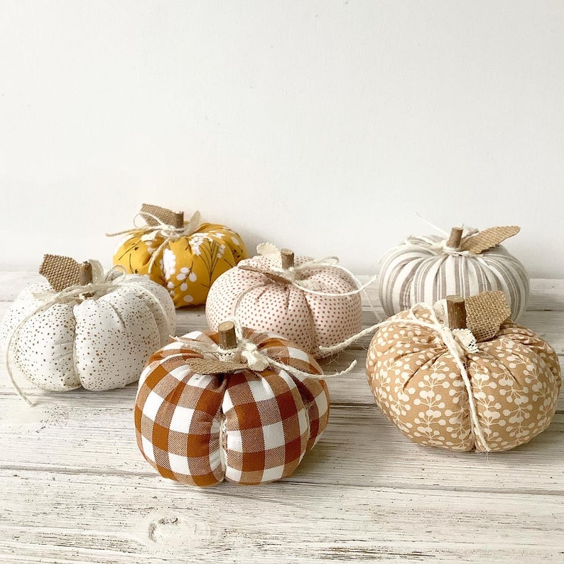 plaid pumpkins