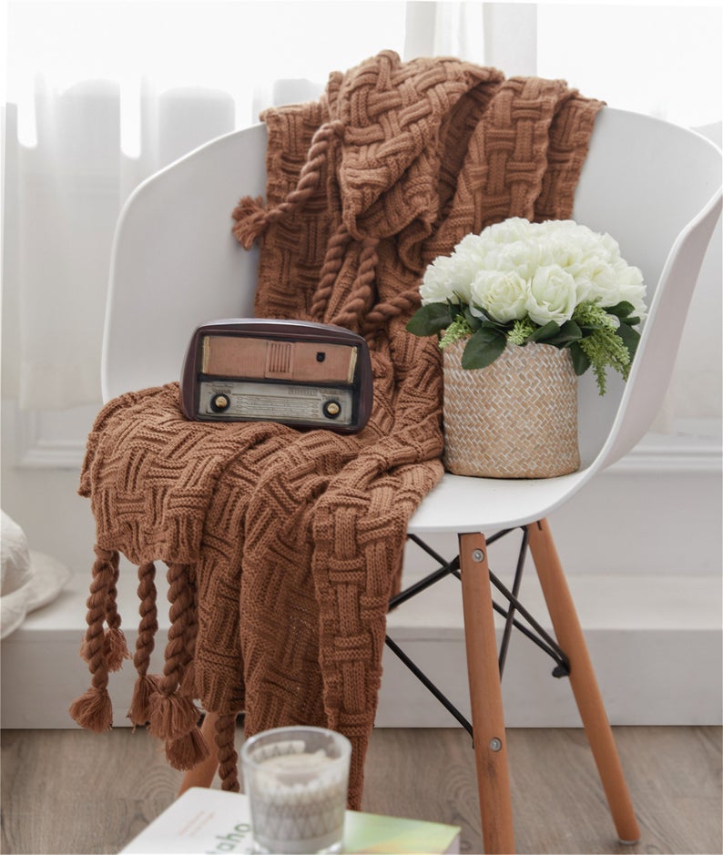 stunning blanket with a modern design geometric motif