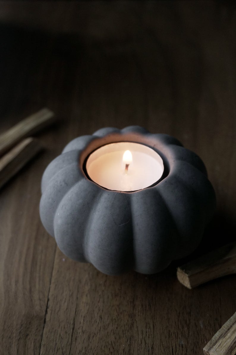 beautiful concrete candle holder