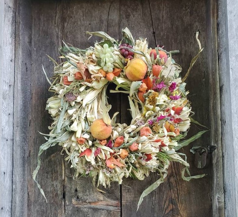 fall corn husk wreath