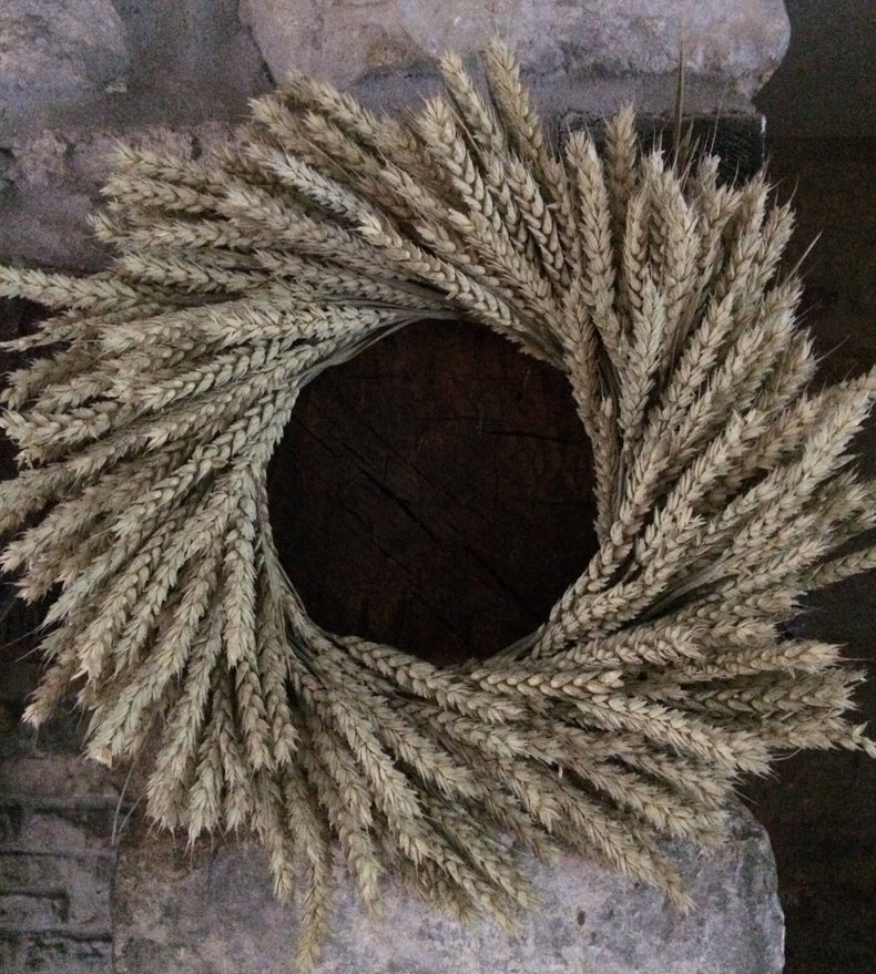 wheat wreath for autumn 