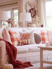 Cozy Fall Decor Ideas with Pink and Orange