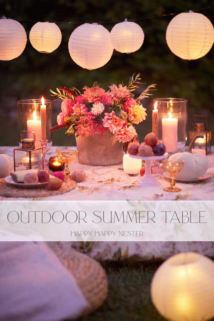 easy outdoor summer table pin