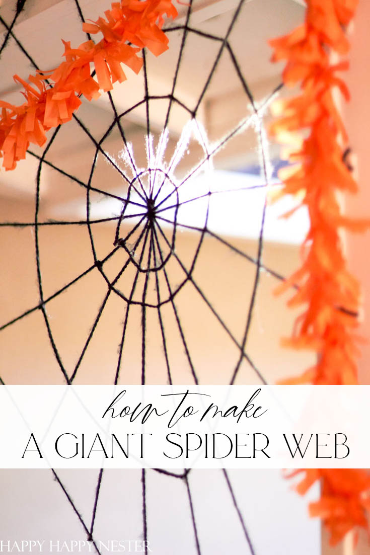 how to make a giant spider web pin