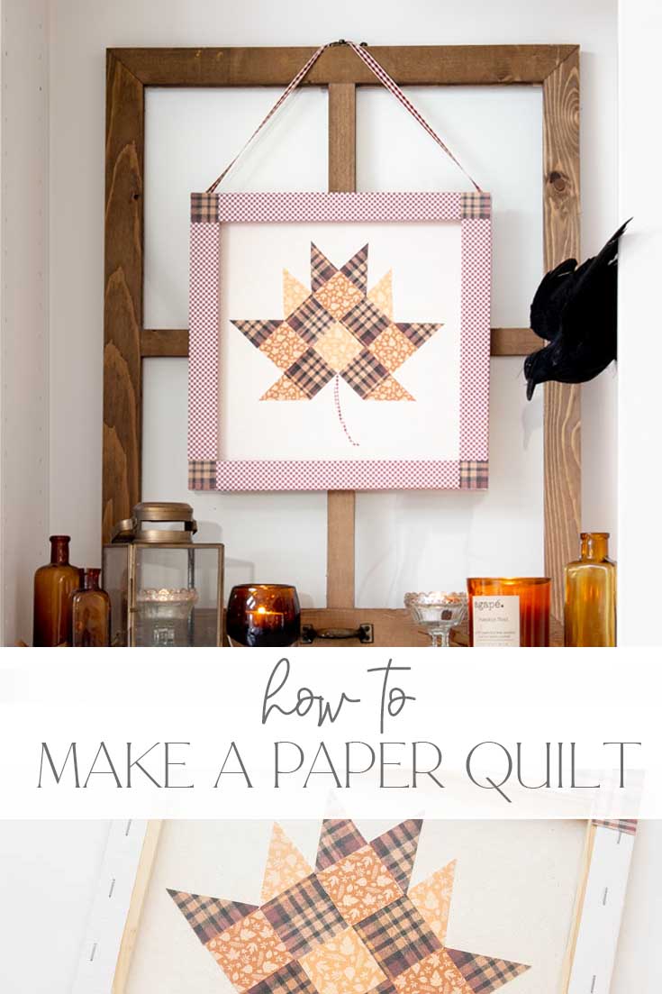 how to make a paper quilt using digital paper pin
