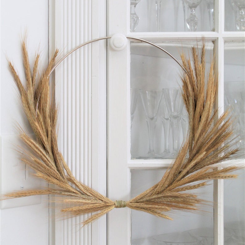 modern wheat wreath