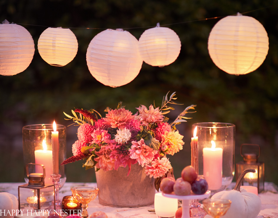 boho style outdoor table