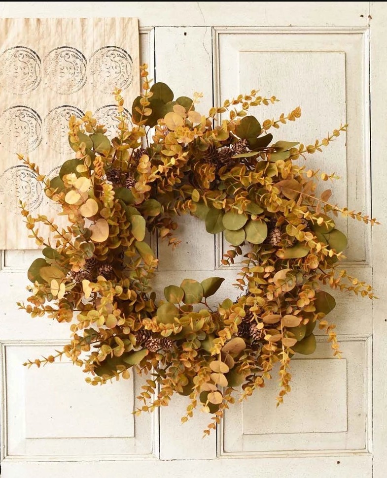 eucalyptus fall wreath on etsy