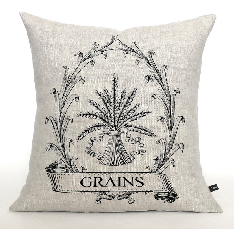Vintage grain sheath pillow